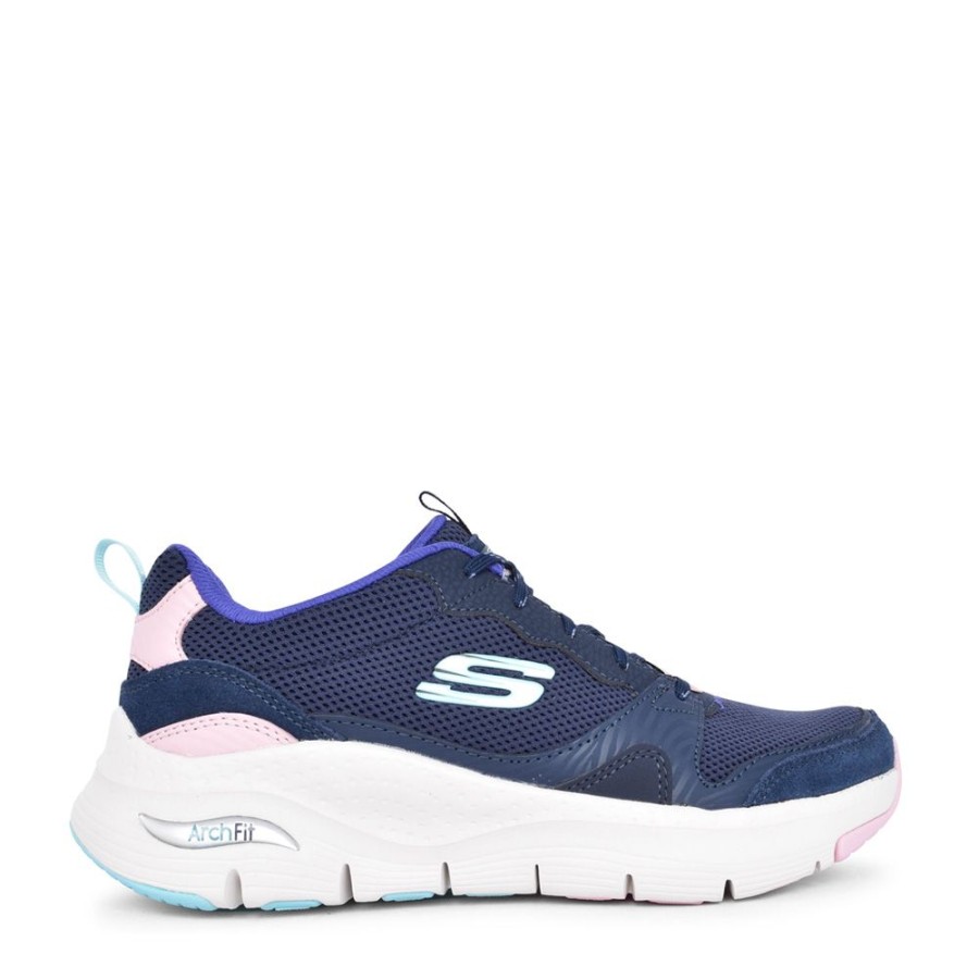 Ladies SKECHERS | Ladies 149723 Vista View Trainer In Navy