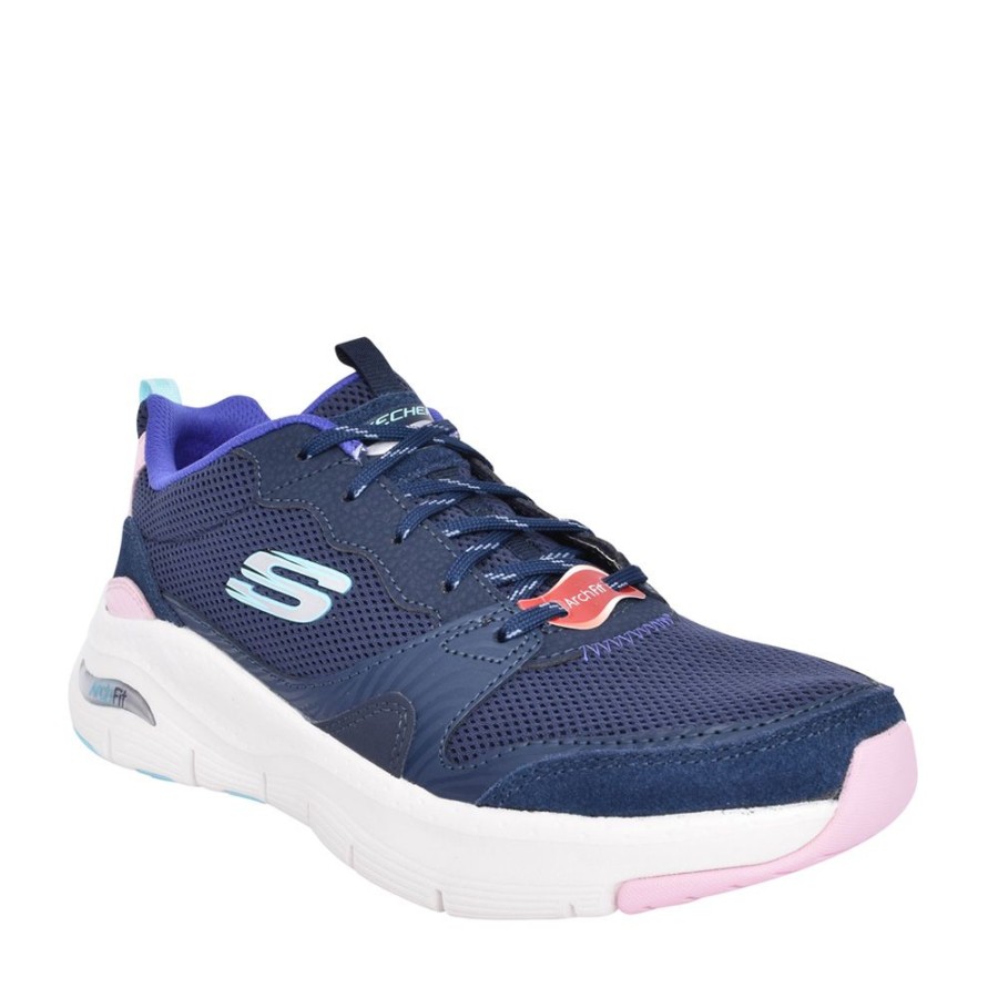 Ladies SKECHERS | Ladies 149723 Vista View Trainer In Navy