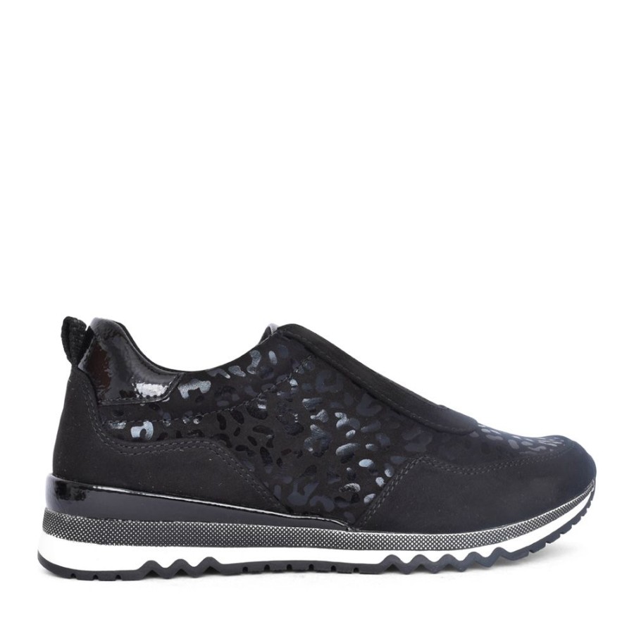 Ladies MARCO TOZZI | Ladies 2-24715 Slip-On Trainer In Black