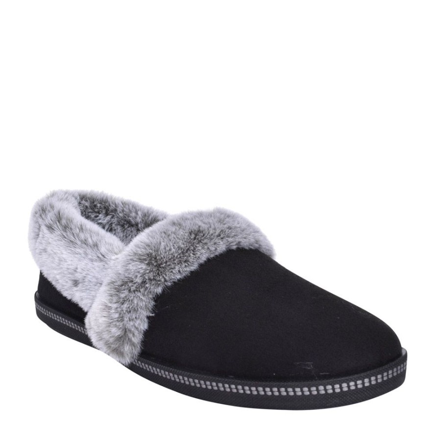 Ladies SKECHERS | Ladies 32777 Cozy Campfire Slipper In Black