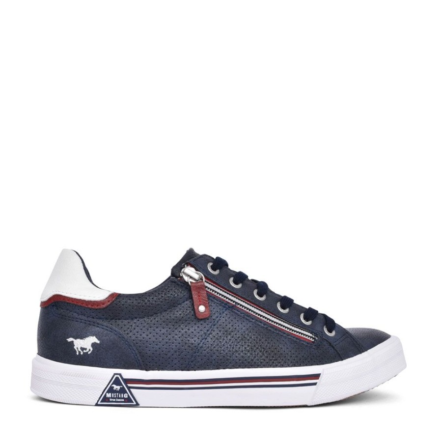 Mens MUSTANG | Mens 4162301 Lace Up Shoe In Navy