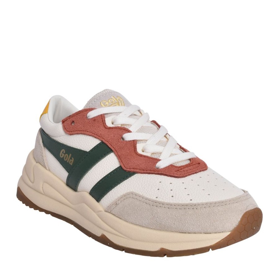 Ladies GOLA | Ladies Saturn Quad Clb521 Laced Trainer In White