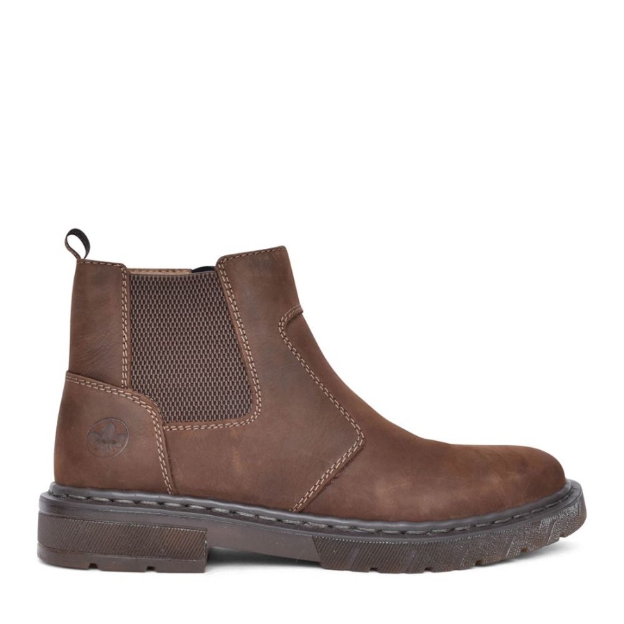 Mens RIEKER | Mens 31650 Chelsea Ankle Boot In Brown