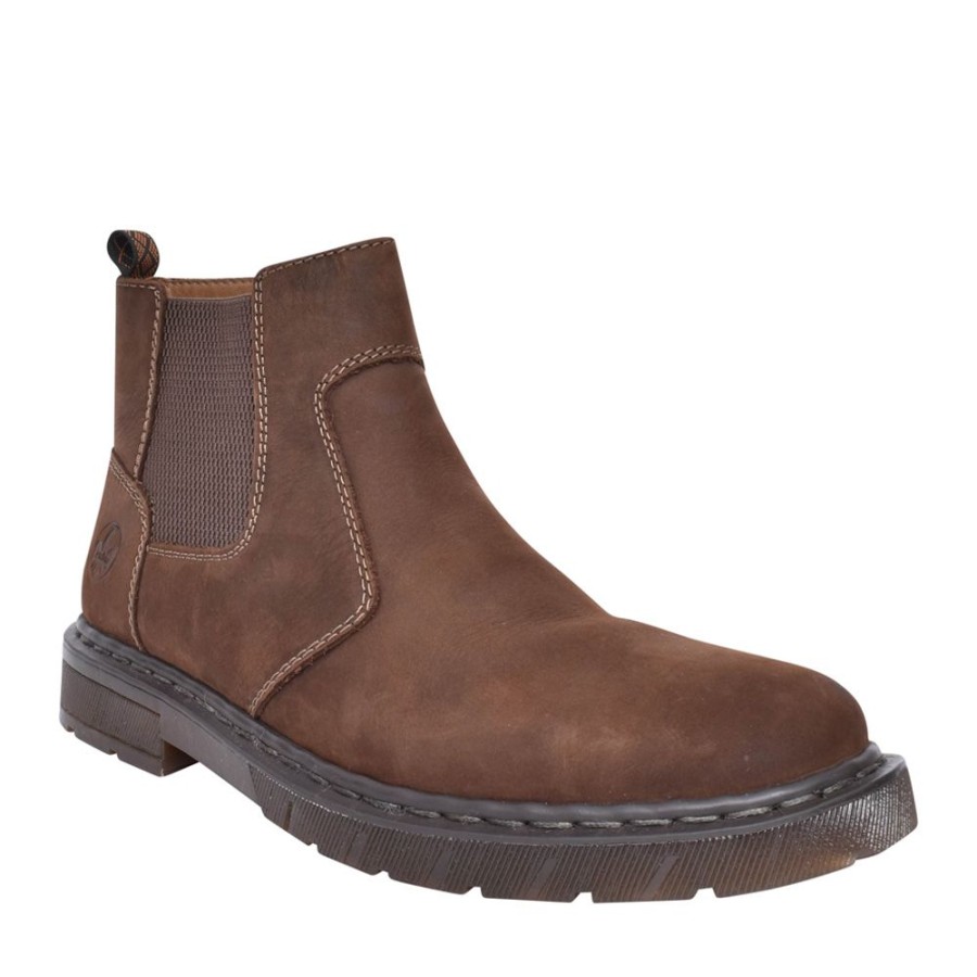 Mens RIEKER | Mens 31650 Chelsea Ankle Boot In Brown