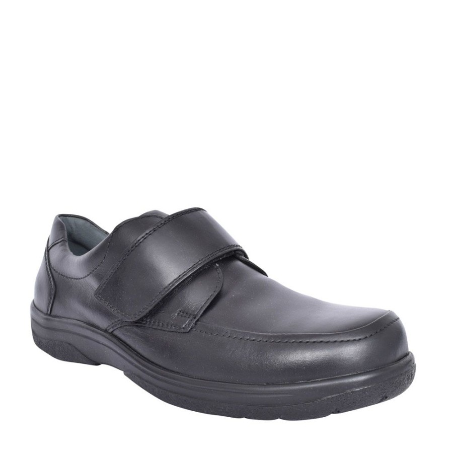 Mens WALDLAUFER | Mens 633301 Ken H Fit Velcro Shoe In Black