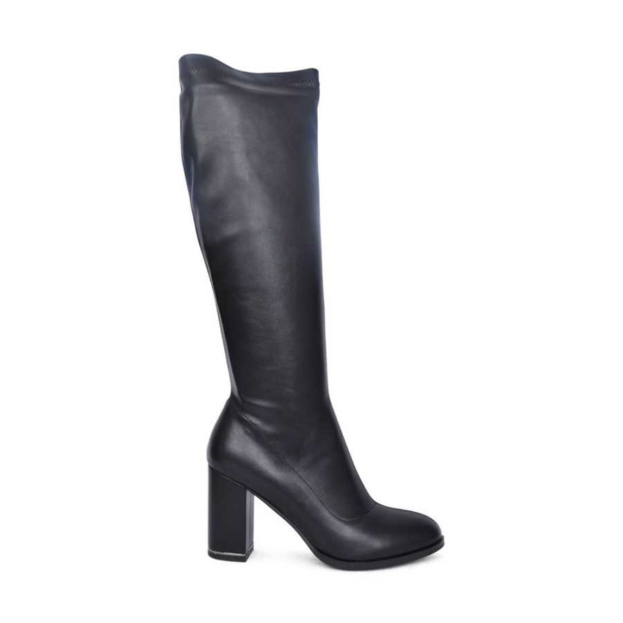 Ladies REDZ | Ladies F831 High Heel Long Leg Boot In Black