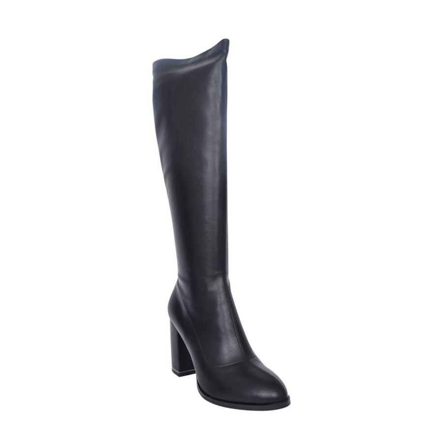 Ladies REDZ | Ladies F831 High Heel Long Leg Boot In Black