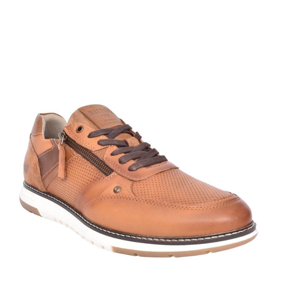 Mens MUSTANG | Mens 4946309 Laced Trainer In Tan