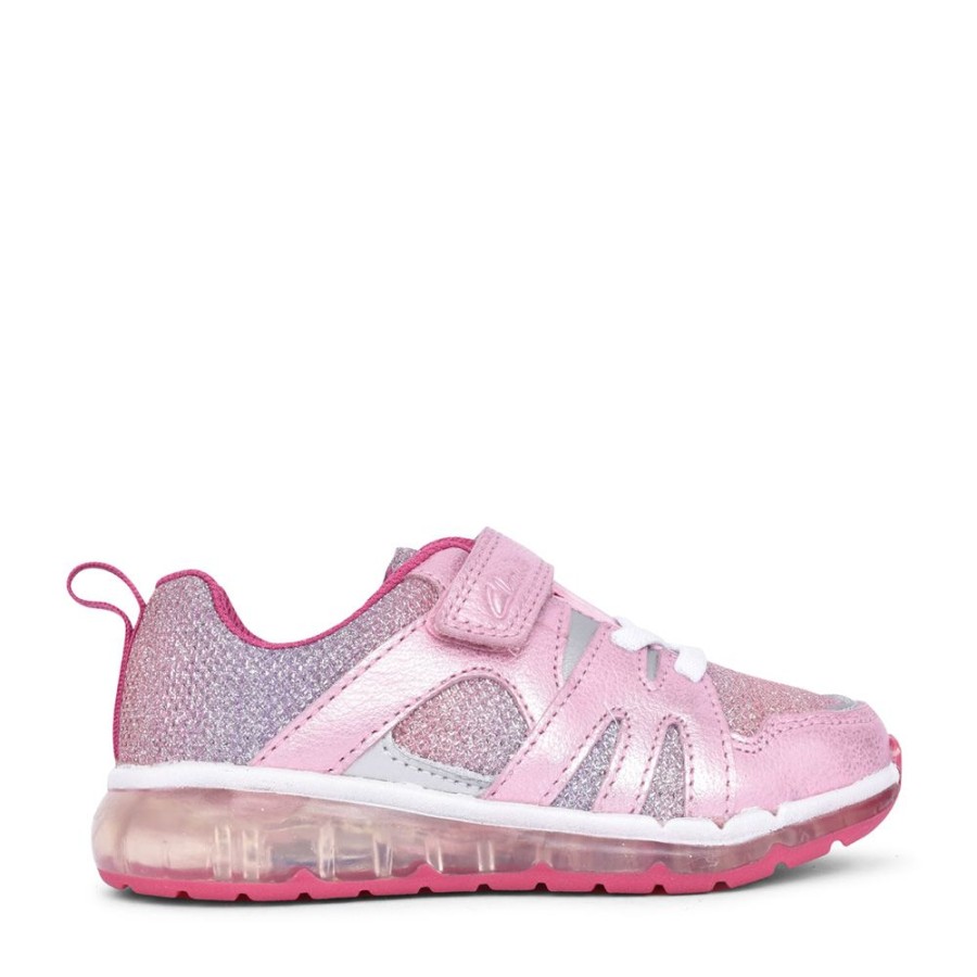 Girls CLARKS | Girls Spark Sparky Pink Interest Trainer In Kids F Fit