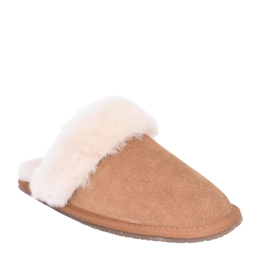 Ladies CLARKS | Ladies Suede D Fit Mule Slipper In Tan