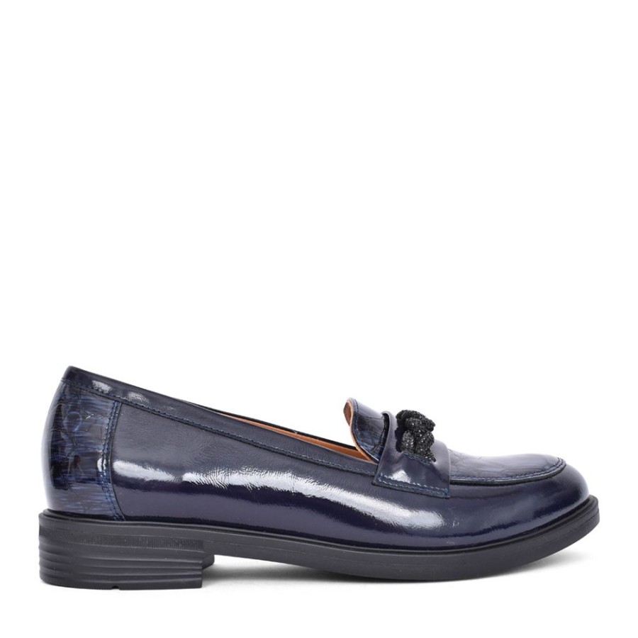 Ladies BIOECO | Ladies 6418 Loafer In Navy Patent