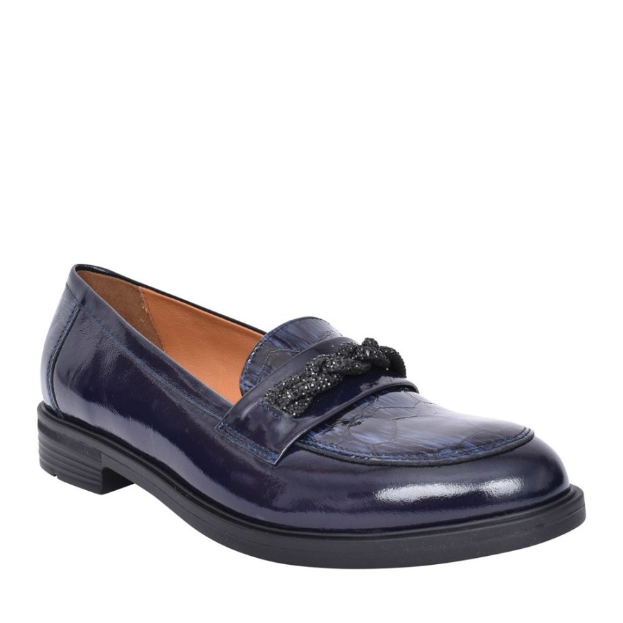 Ladies BIOECO | Ladies 6418 Loafer In Navy Patent