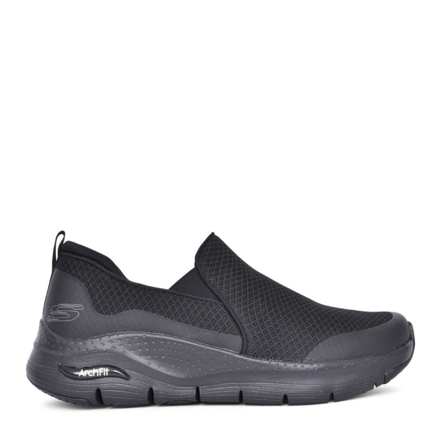 Mens SKECHERS | Mens 232043 Banlin Slip-On Trainer In Black