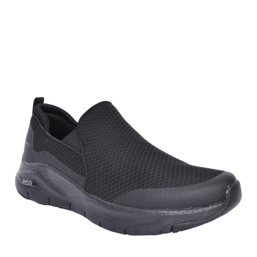 Mens SKECHERS | Mens 232043 Banlin Slip-On Trainer In Black