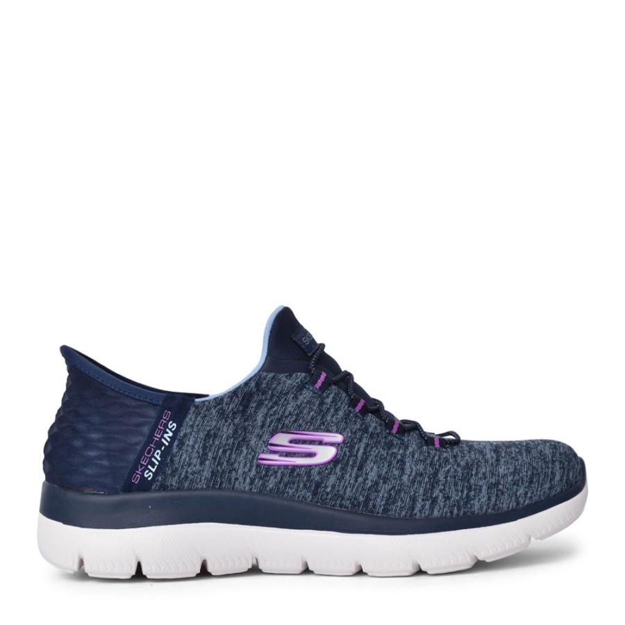 Ladies SKECHERS | Ladies 149937 Dazzling Haze Slip-On Trainer In Navy