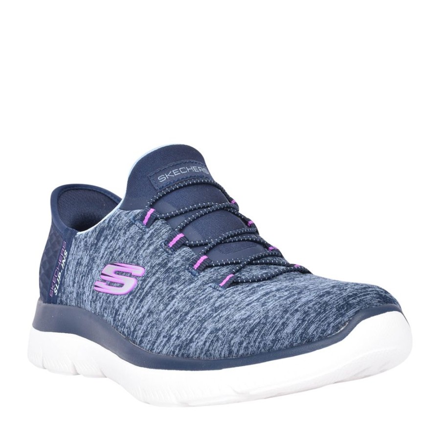 Ladies SKECHERS | Ladies 149937 Dazzling Haze Slip-On Trainer In Navy