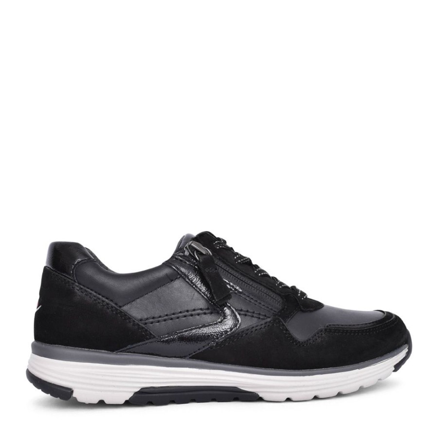 Ladies GABOR | Ladieshaley 96.978 Laced Trainer In Black