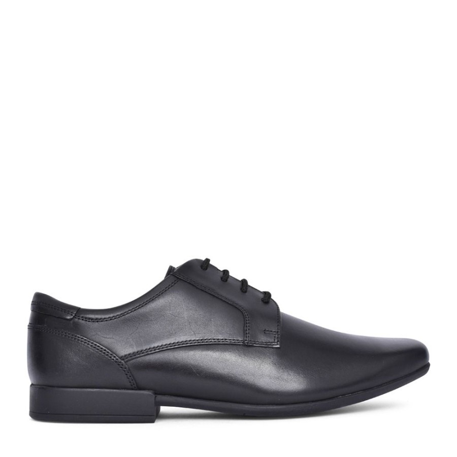 Mens CLARKS | Mens Sidton Lace F-Fit Laced Shoe In Blk Leather