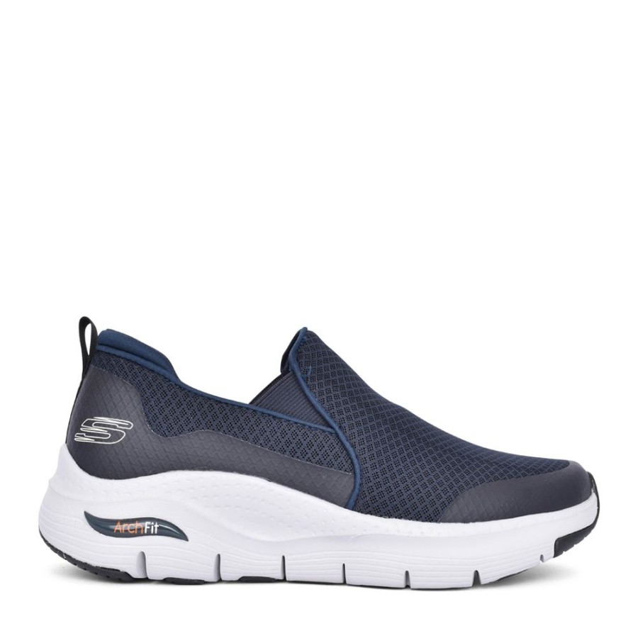 Mens SKECHERS | Mens 232043 Banlin Slip-On Trainer In Navy