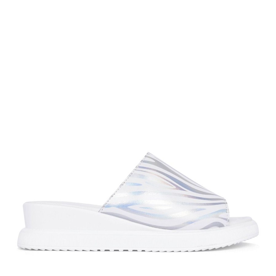 Ladies PATRIZIO COMO | Ladies Pinerolo Wedge Mule In White