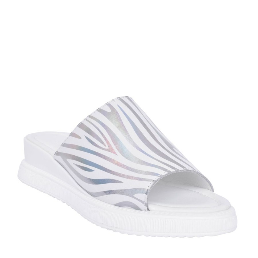 Ladies PATRIZIO COMO | Ladies Pinerolo Wedge Mule In White