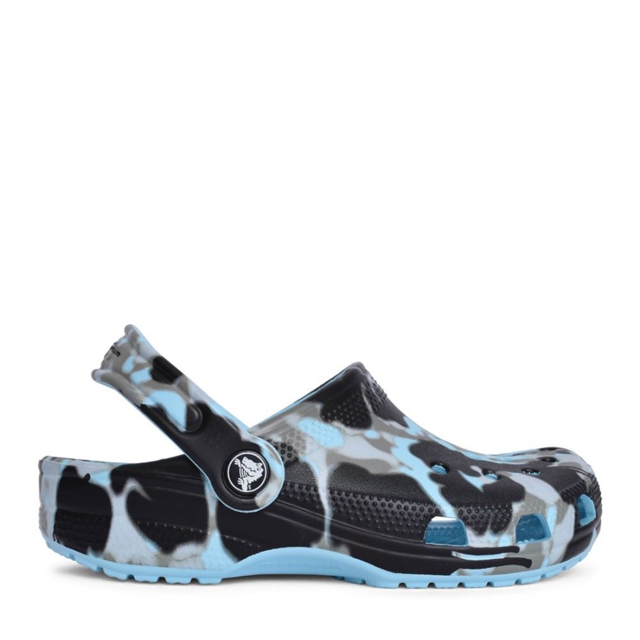 Boys CROCS | Boys Toddler 208304 Classic Spray Camo Clog In Blue-Multi