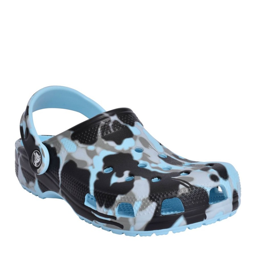 Boys CROCS | Boys Toddler 208304 Classic Spray Camo Clog In Blue-Multi