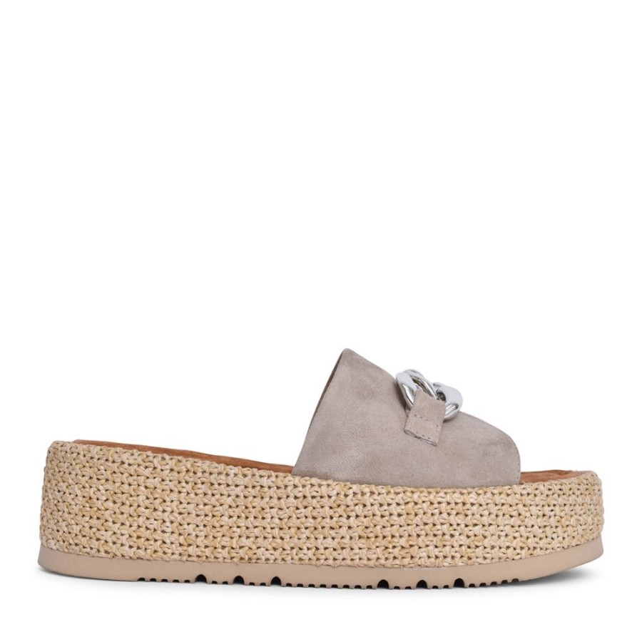 Ladies UNISA | Ladies Capitan Wedge Mule In Beige