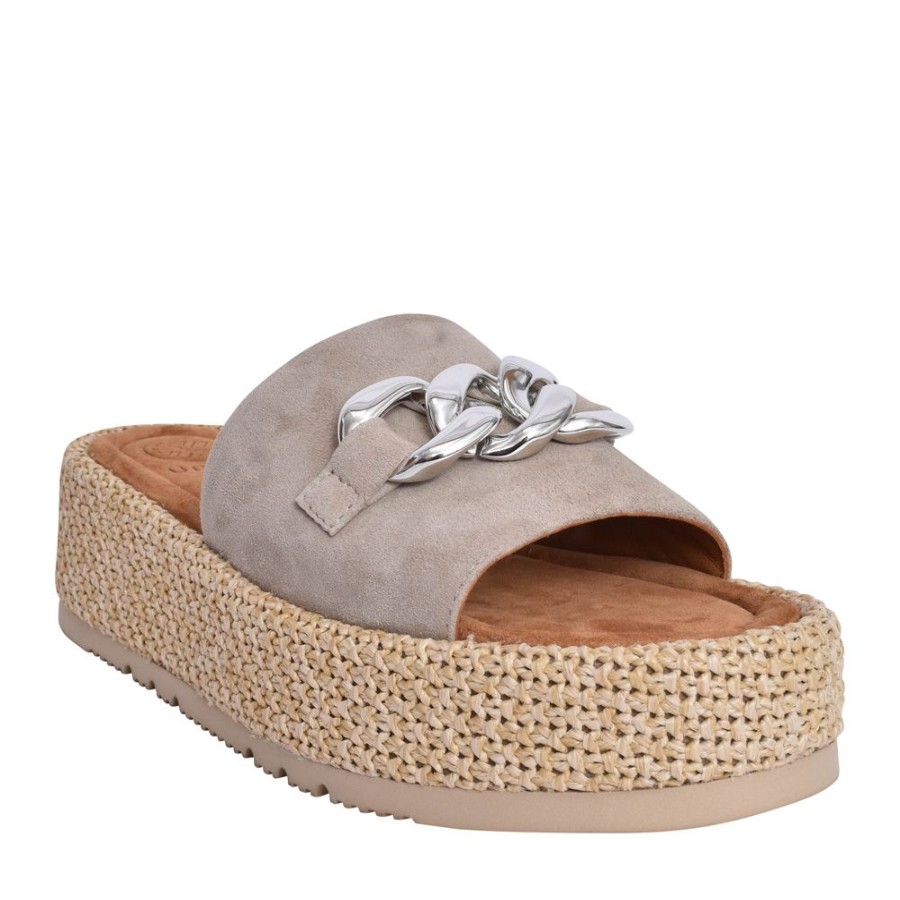 Ladies UNISA | Ladies Capitan Wedge Mule In Beige