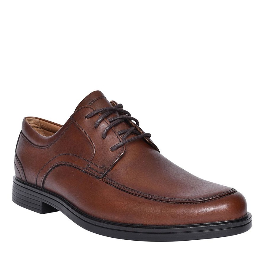 Mens CLARKS | Un Aldric Park Tan Leather Shoe For Men In Tan