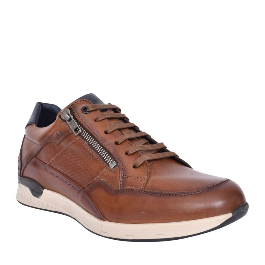 Mens FLUCHOS | F1294 Emory Laced Trainer In Camel