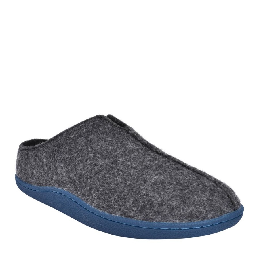 Mens CLARKS | Mens Home Mule G-Fit Mule In Dark Grey