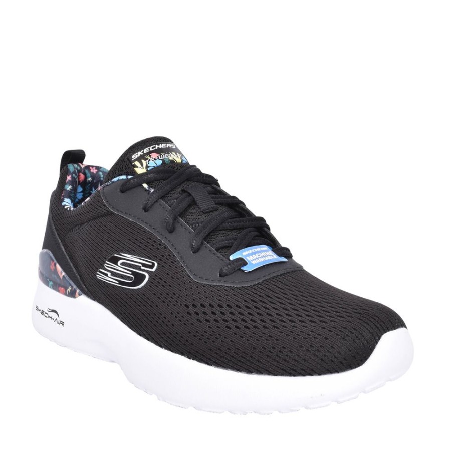 Ladies SKECHERS | Ladies 149756 Air Dynamight Laced Trainer In Black