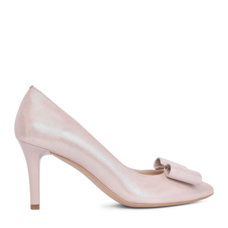 Ladies EMIS | Ladies 7411 High Heel Court Shoe In Oyster