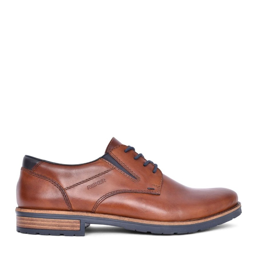 Mens RIEKER | Mens 14621 Laced Shoe In Tan