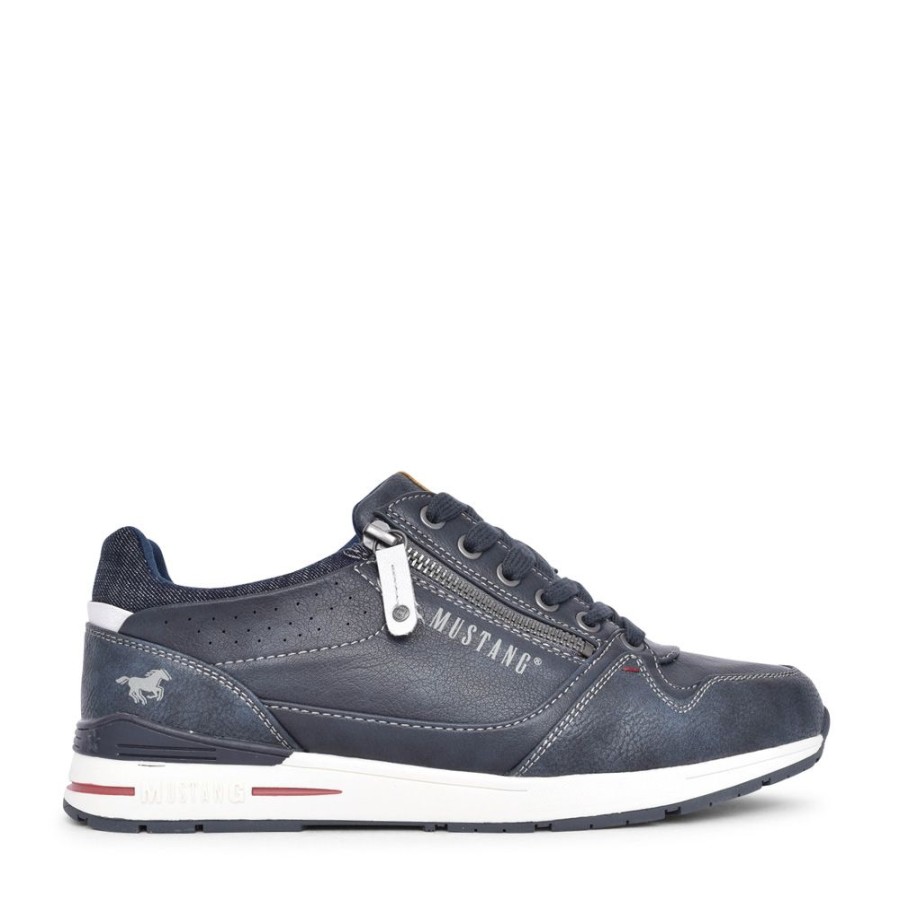 Mens MUSTANG | Mens 4154313 Laced Trainer In Navy