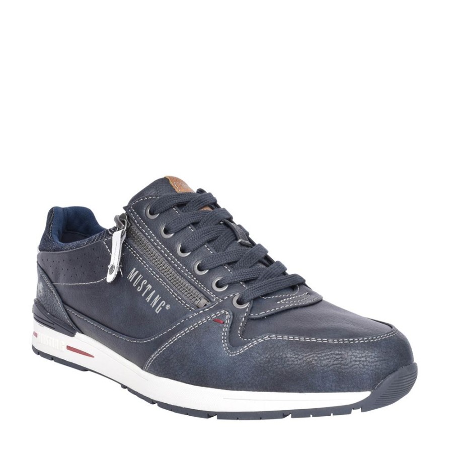 Mens MUSTANG | Mens 4154313 Laced Trainer In Navy