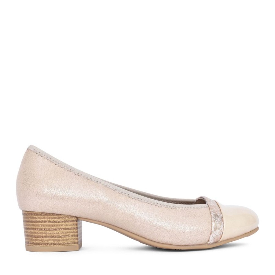 Ladies JANA | Ladies 8-22366 Court Heel In Gold