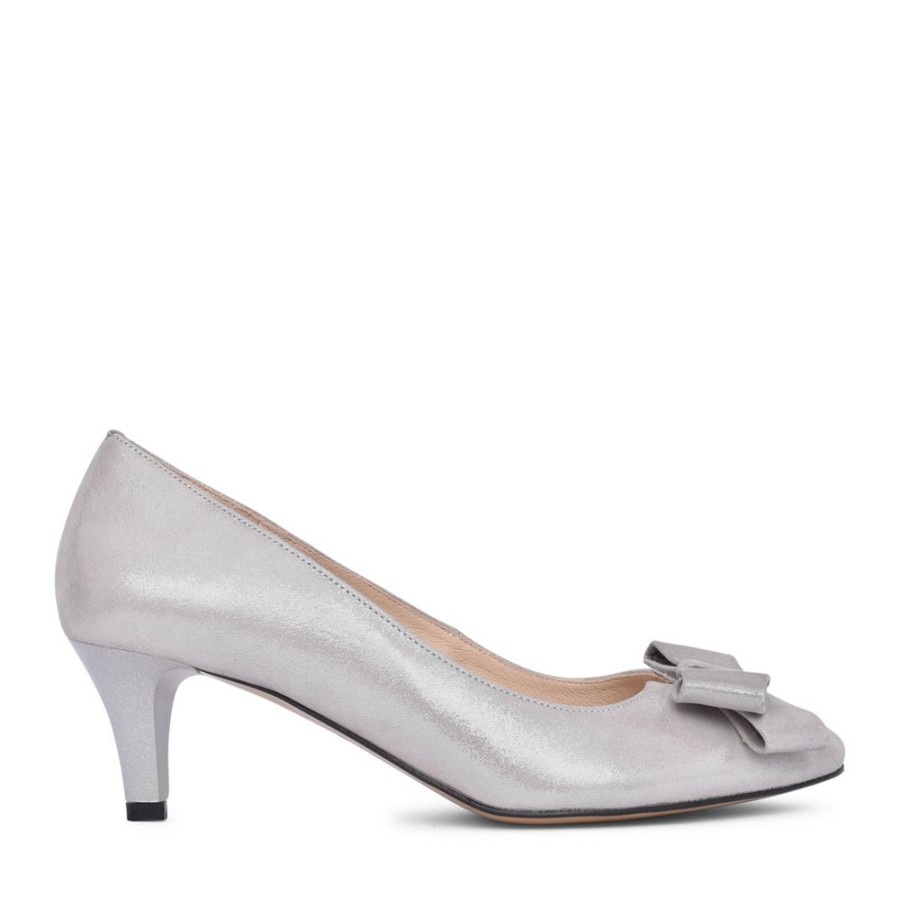 Ladies EMIS | Ladies 8026 Low Heel Court Shoe In Grey