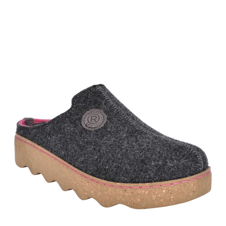 Ladies ROHDE | Ladies 6120 Goggia Mule Slipper In Black