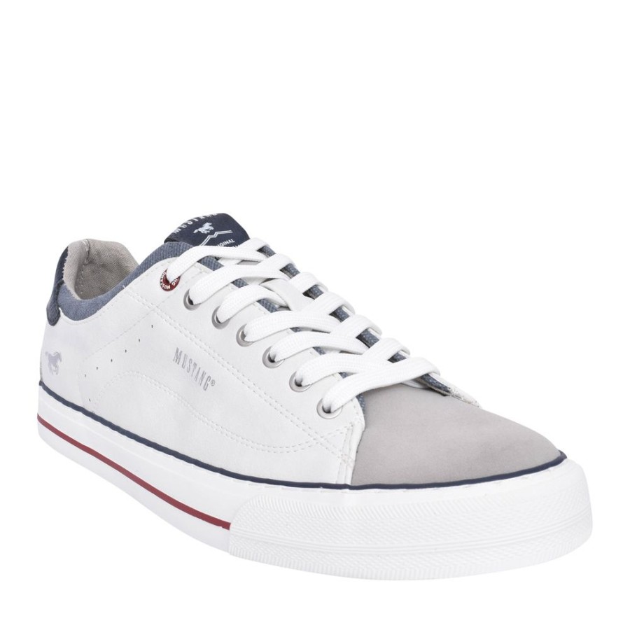 Mens MUSTANG | Mens 4180307 Laced Trainer In White