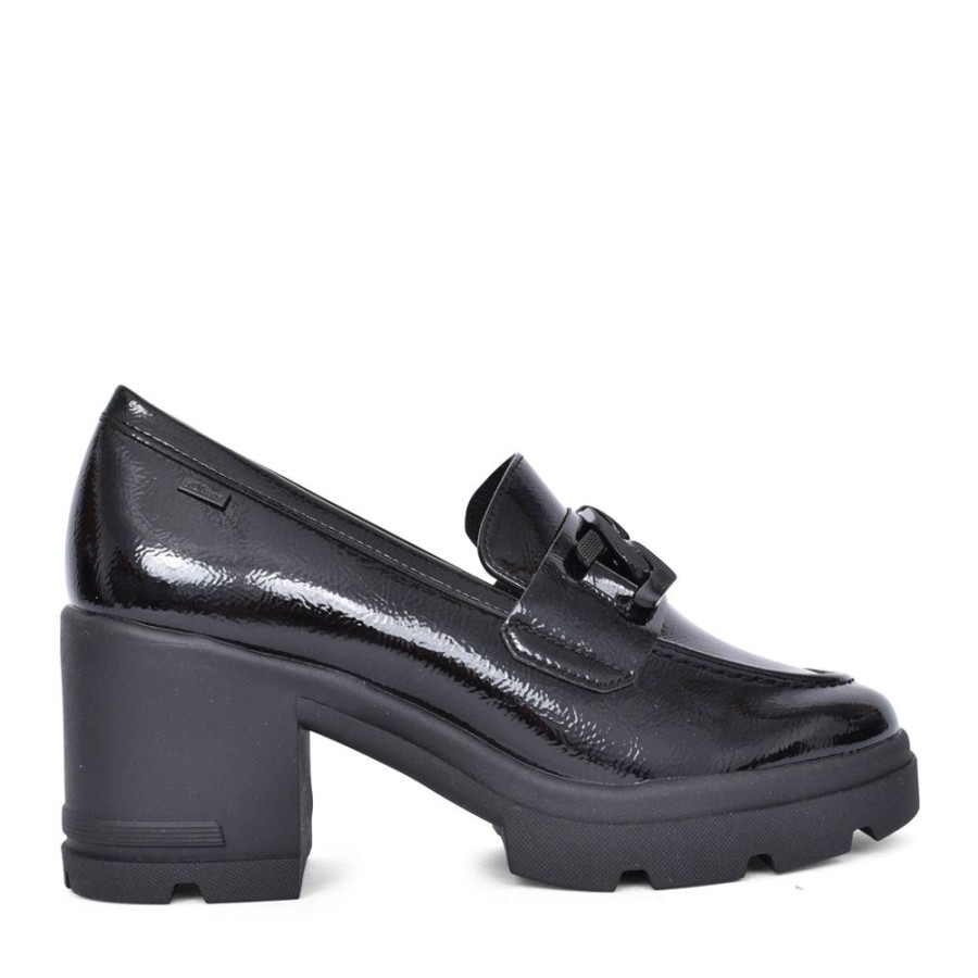 Ladies S.OLIVER | Ladies 5-24401 Platform Slip-On Shoe In Black Patent