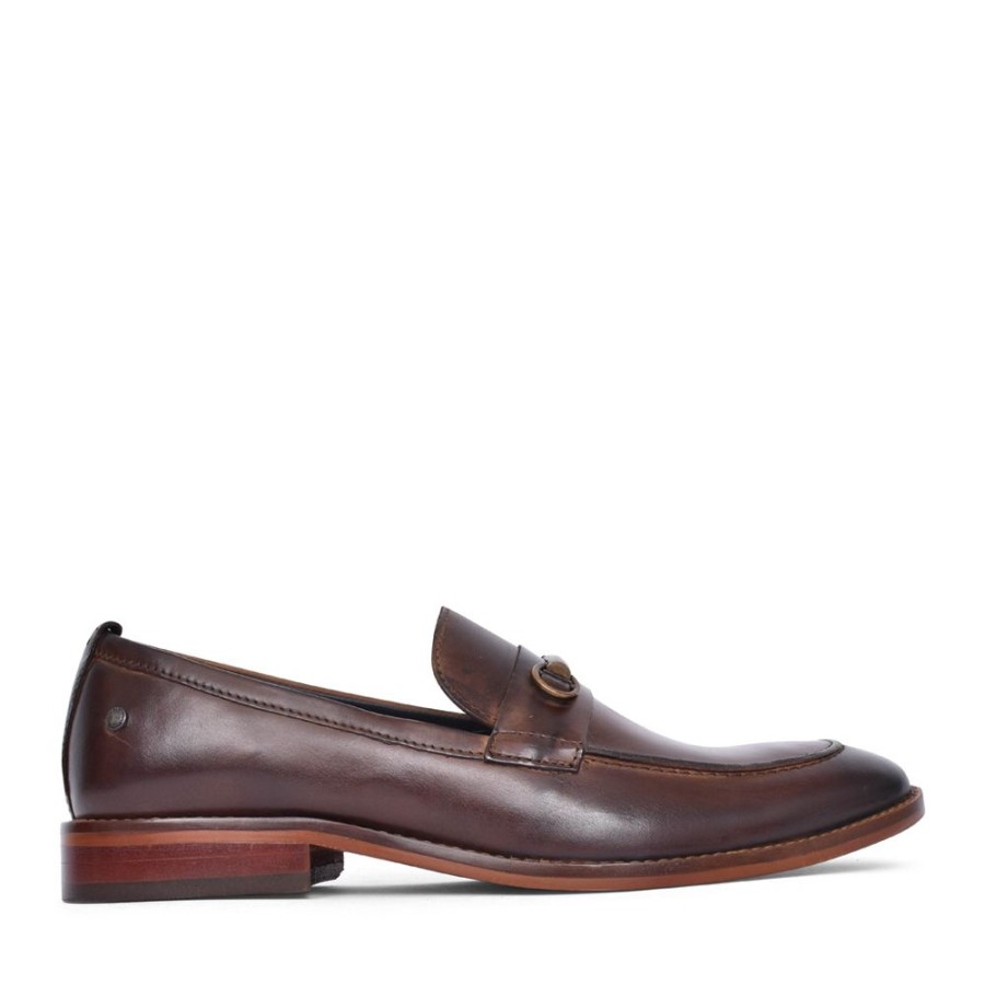 Mens BASE LONDON | Mens Coda Slip-On Shoe In Brown