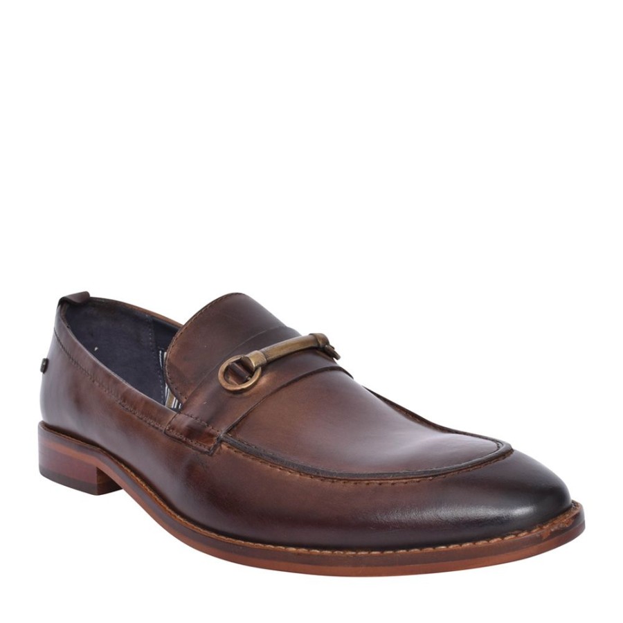 Mens BASE LONDON | Mens Coda Slip-On Shoe In Brown