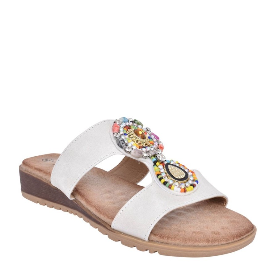 Ladies LUNAR | Ladies Elsa Jlh324 Mule In White