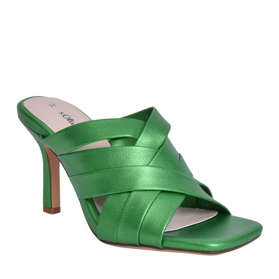 Ladies S.OLIVER | Ladies 5-27205 Heeled Sandal In Green