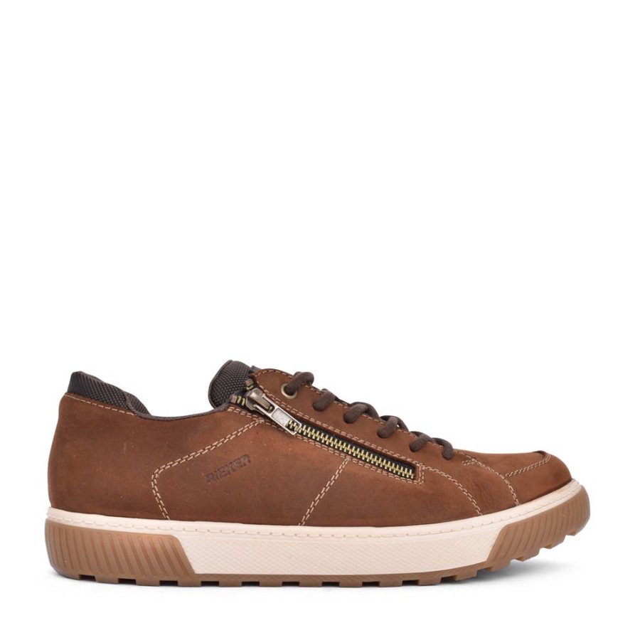 Mens RIEKER | Mens 18910 Laced Shoe In Tan