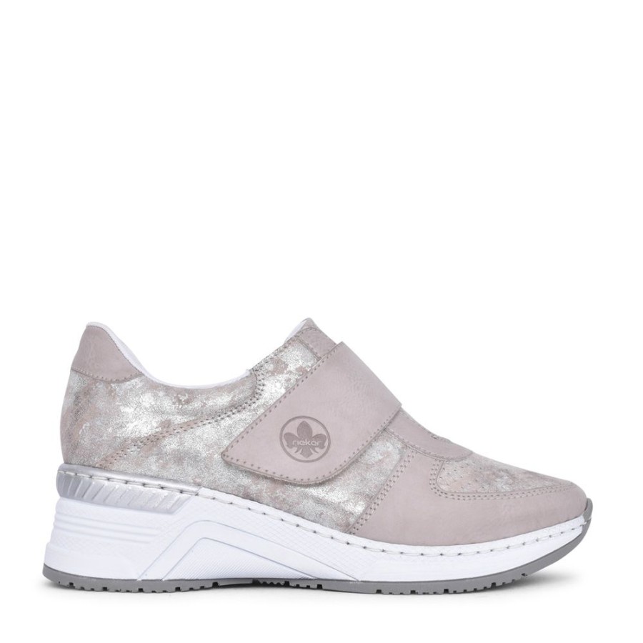 Ladies RIEKER | Ladies N4354 Wedge Trainer In Rose