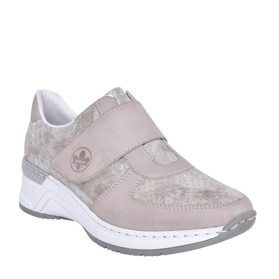 Ladies RIEKER | Ladies N4354 Wedge Trainer In Rose