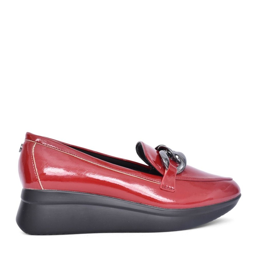 Ladies LOTUS | Ladies Preston Uls421 Wedge Loafer In Red